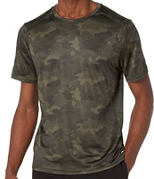 T-shirts pour hommes en polyester 100% respirant et à séchage rapide, camouflage, haute qualité, confortables, manches courtes, imprimés, vente en gros