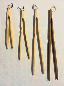 Pinces de cuisine extra larges avec poignée en bois, légères, écologiques, pour chef cuisinier, pinces longues, sans danger pour les aliments - Product Image 2