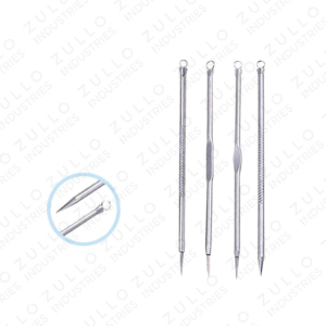 Professional 4 Piece Stainless Steel Blackhead Whitehead Remover Set Double Headed Comedone Lancet Acne Extractor <b>Tools</b> Kit - Product Image 2