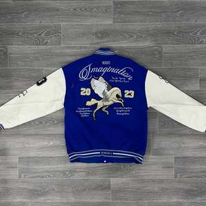 Chaqueta Varsity Reversible Personalizada de Primera Calidad, Resistente al Viento, Unisex, con Bordado Chenille y Exterior de Seda, Venta al Por Mayor - Product Image 2