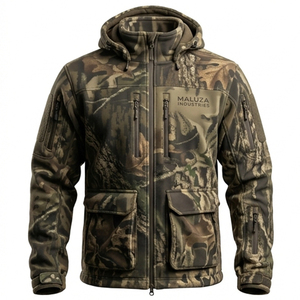 Custom OEM <b>Men's</b> <b>Summer</b> Waterproof Camouflage Softshell Hunting <b>Jacket</b> Windproof Silent Fleece Lined Outdoor Tactical Apparel - Product Image 1