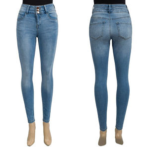 Best Price Women Winter <b>Jeans</b> Pants 100% Cotton Skinny Fit <b>Vintage</b> Style High Waist Streetwear - Product Image 1