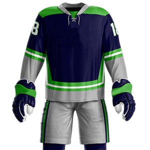 Top <b>Best</b> Selling New Fashion 100% Polyester Breathable Long Sleeve Custom Logo And Size Ice Hockey Uniform - Product Image 6