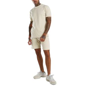 Personalizado OEM verano Streetwear Jogger 100% algodón chándal para hombres fabricante serigrafía camiseta y pantalones cortos conjunto - Product Image 1