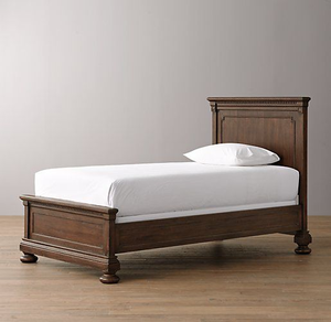 Queen-Size Elegant Style <b>Solid</b> Mahogany Poster <b>Bed</b> with Low Footboard for Bedroom Furniture & Home Furniture - Product Image 1