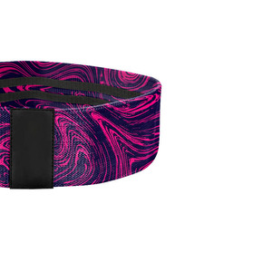 Bande de Résistance Hanche en Tissu Gris Durable Antidérapante – Bande de Fitness Robuste avec Bordure Néon pour Squats et Entraînement en Salle de Sport - Product Image 3