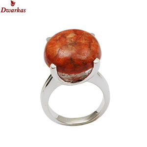 Bague en argent sterling 925 au design classique et tendance, ornée d'un corail éponge, pour hommes, en stock, vente en gros, bagues de mode. - Product Image 2