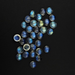 Pierre de lune arc-en-ciel blanche naturelle 8 mm, pierre précieuse ronde taille brillant, 50 carats, pierres précieuses en vrac pour la bijouterie, commande en gros - Product Image 5