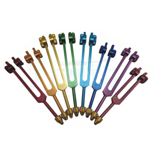 Ensemble de diapasons 8 pièces colorés, instrument de thérapie médicale avec maillets et sac de transport, certifié CE Classe I, prise en main facile - Product Image 6