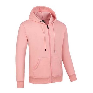 Sweat-shirts à capuche pour hommes avec fermeture éclair, couleur rose, manches longues, prix bas, vêtements décontractés d'hiver, sweat-shirts en coton - Product Image 5