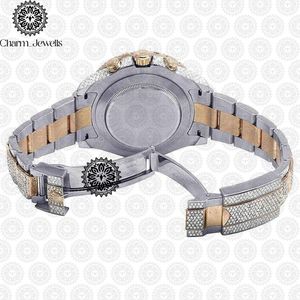 Montre de Luxe Charm Jewells en Acier Inoxydable, Boîtier 40mm, Verre Mécanique Lumineux, Style Hip Hop Élégant, Bracelet Unisexe 20mm, Étanchéité 10 Bar - Product Image 2