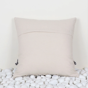 Hand Loom Woven Black and Off <b>White</b> <b>Cushion</b> Cover Boho Textured Decorative Pillow Case Handmade Style for Sofa Bedroom Living Ro - Product Image 3