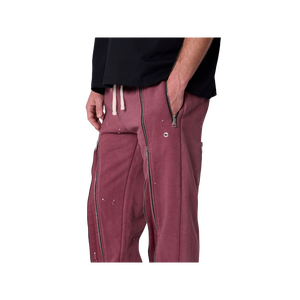 Jean en coton marron coupe droite pour homme, taille mi-haute, coupe ample, décontracté, pour l'automne, avec fermetures éclair, couleur unie, style denim tissé - Product Image 5