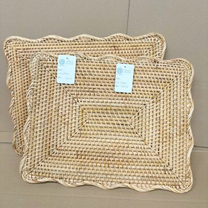 Aesthetics Handcrafted <b>Table</b> Mat for <b>Dining</b> Decor Eco Friendly Boho Home Decor Handmade Rattan Placemat - Product Image 3