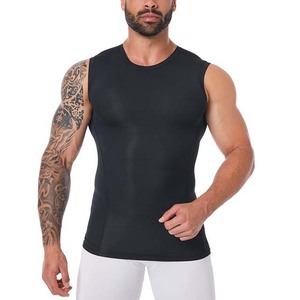 Débardeur sans manches pour homme, col rond, couleur unie, respirant, tricoté, coupe ajustée, pour la gym, l'entraînement, vêtement décontracté, gris foncé - Product Image 4