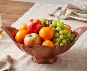 Cuenco de cobre hecho a mano con forma de flor, diseño tradicional chino para servir alimentos, uso decorativo para utensilios de cocina y vajilla. - Product Image 5