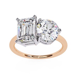 <b>Emerald</b> Cut Moissanite Engagement <b>Ring</b> Sterling <b>Silver</b> Rhodium Plated Prong Setting IGI Certified Unisex Jewelry 12 GM - Product Image 3