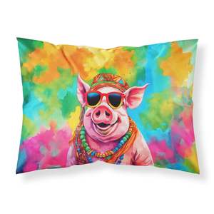 Nouveau léger Super doux facile d'entretien oeuvre décorative taille Standard Hippie Animal cochon taie d'oreiller housses de coussin - Product Image 1
