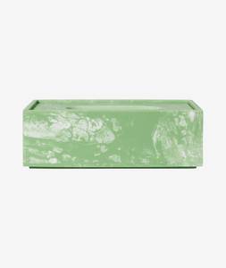 Boîte à mouchoirs en résine verte artisanale, porte-mouchoirs rectangulaire décoratif, organisateur de table de luxe pour la maison, le bureau ou la salle de bain - Product Image 3