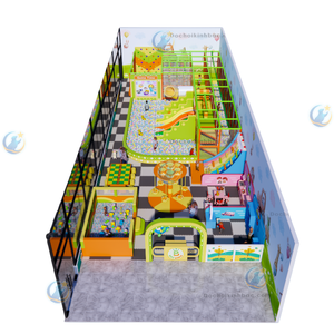 Aire de jeux intérieure commerciale, robuste et haute capacité, thème jungle, multi-jeux, avec toboggan et filet d'escalade, direct usine OEM - Product Image 2