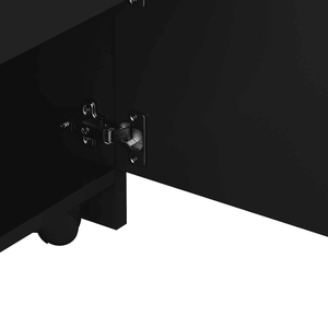 Carrello da Salone Nero a 3 Livelli con Cassettiera in Legno su Ruote, Attrezzatura per Spa e Serratura - Product Image 3