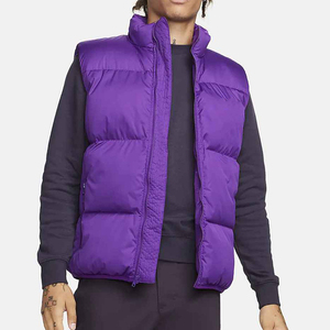 Gilet en duvet personnalisé avec logo, veste sans manches en duvet de style freestyle, vêtements d'hiver élégants et chauds pour hommes, gilet à col montant en duvet d'oie - Product Image 1