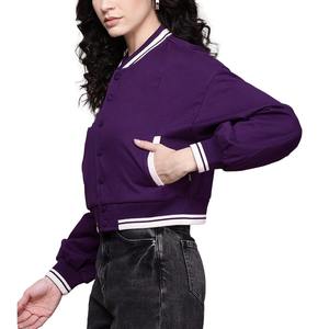 Veste varsity pour femme de haute qualité, meilleur prix, séchage rapide, nouvelle arrivée, mode, manches longues avec deux poches latérales. - Product Image 4