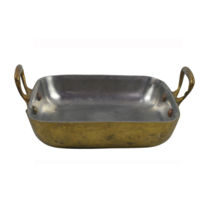 Atractivo Plato de Servir de Latón y Acero Inoxidable, Base de Diseño y Metal Sólido de Buena Calidad, Color Dorado y Plateado - Product Image 3