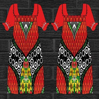 Robe d'été polynésienne tribale pour femme, écologique, respirante, mi-mollet, courte, personnalisée, en polyester, une pièce, grande taille, devant ODM