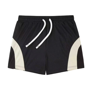 กางเกงกีฬาขาสั้นผู้ชายคุณภาพสูง ผ้าตาข่าย ระบายอากาศได้ดี เหมาะสำหรับการฝึกซ้อม ฟิตเนส วิ่ง ใส่สบายในฤดูร้อน รับผลิตตามแบบ OEM ODM พร้อมสกรีนโลโก้ - Product Image 1