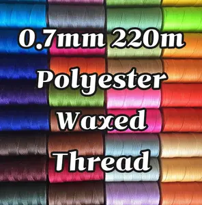 0.7mm Waxed Polyester Thread 220meter eine Spool DIY Craft Macrame Knotting Jewelry Making schnur Sticky schnur perfekte für DIY Crafts