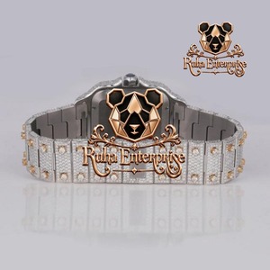 นาฬิกาเพชรโมอิสซาไนต์สุดหรูขายดีสำหรับผู้ชาย นาฬิกาข้อมือแฟชั่นสแตนเลสสตีลพรีเมียมพร้อมเครื่องประดับคุณภาพสูง - Product Image 4