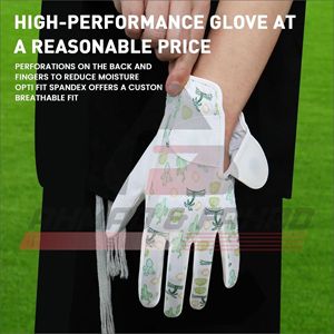 Guantes de Golf de Cuero Personalizados de Fábrica para Golfistas Zurdos, Marcador de Pelota, Transpirables, Suaves, con Agarre para Todo Clima y Patrón Impreso - Product Image 6