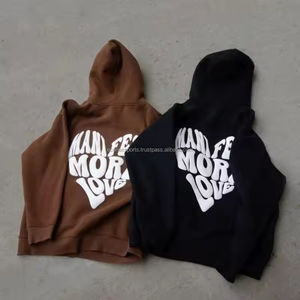 Sweat à capuche lourd 100% coton personnalisé des fabricants pour impression bouffante 500 Gsm pour hommes femmes Streetwear sweat à capuche unisexe - Product Image 1