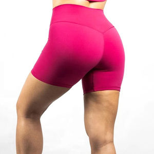 Shorts de sport pour femme, taille mi-haute, respirants, pour la course, le yoga et la gym, en polyester, style urbain, avec volants, élastiques, personnalisables, effet push-up - Product Image 2