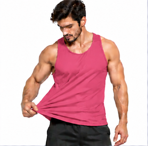 Custom Logo <b>Mens</b> <b>Gym</b> Tank Top Cotton Sleeveless Muscle <b>Vest</b> Summer Fitness Sportswear Breathable Quick Dry Plus Size OEM Wholesa - Product Image 1