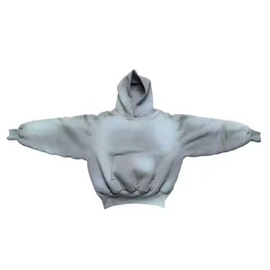 Sudaderas Casuales Premium con Efecto Desgastado por el Sol, de Poliéster/Algodón, Felpa Digital de 300g, Alta Calidad, Transpirables, para Invierno, con Hombros Caídos - Product Image 6