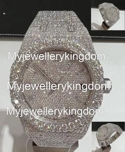 Reloj Cronógrafo de Lujo con Diamantes Moissanite para Hombre, Estilo Hip Hop, Completamente Cubierto de Piedras, con Acero Inoxidable y Claridad VVS - Product Image 1