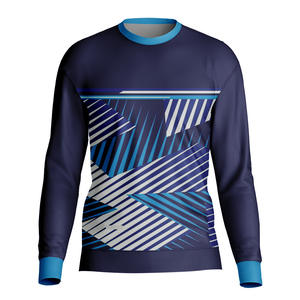 T-shirt à manches longues en coton pour homme, coupe ample, séchage rapide et respirant, motif uni, col rond, haut de sport – Collection 2026 - Product Image 5