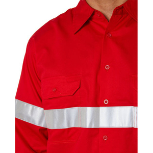 Custom Logo 7oz Soft <b>Flame</b> Resistant Work <b>Shirts</b> Long Sleeve Industrial Work Uniform for Fire Protection Customizable Logo FR - Product Image 5