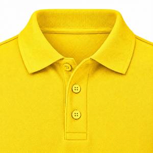 <b>Yellow</b> <b>Men</b> Embroidered Solid <b>for</b> <b>Shirt</b> Short Sleeve Regular Fit Knitted Cotton Pique Collar Button Front Casual Uniform Wear XL - Product Image 6