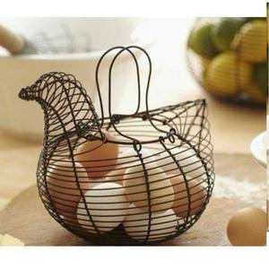 Porte-œufs moderne et coloré en fil de fer noir, panier à œufs en métal pour la maison, la cuisine, le rangement des légumes et des fruits - Product Image 1