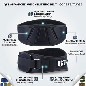 Ceinture de musculation professionnelle en néoprène rembourrée, robuste et réglable, pour l'haltérophilie - Product Image 5