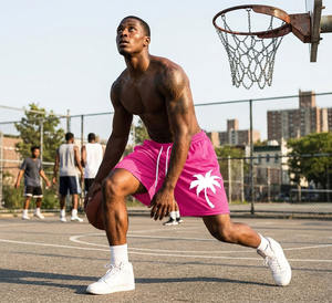 Pantalones Cortos Deportivos para Hombre de Alta Calidad con Cierre de Cordón en la Cintura, Logotipo Frontal Personalizado, Malla de Baloncesto, Poliéster/Algodón 170g, Resistentes al Viento - Product Image 5