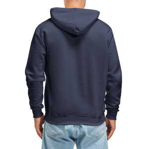 Sweat à capuche bleu marine pour homme, coupe classique, décontracté, en coton French Terry, avec poche avant, pour l'automne - Product Image 5