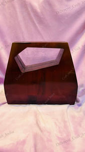 กระเป๋าคลัทช์เรซิ่นสุดหรูพร้อมหูจับทรงเรขาคณิต ดีไซน์เนอร์สำหรับงานเลี้ยงตอนเย็น งานแต่งงาน กระเป๋าทรงแข็ง - Product Image 3