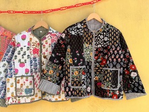 Chaqueta Reversible de Algodón con Parches, Cuello Mao, Manga Larga, Estilo Prairie Chic de Primavera para Mujer, con Bolsillo Bordado - Product Image 5