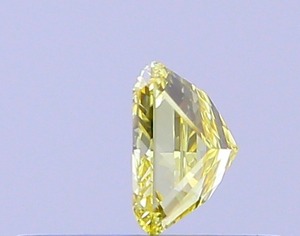 Diamant Carré Jaune Intense Fantaisie 0,29 Carat Pureté VS1 Coupe VG CVD Cultivé en Laboratoire Pierre Précieuse Jaune Brillante pour Bijoux - Product Image 2
