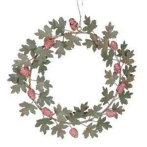 Modern metal <b>wall</b> <b>decor</b> minimalist botanical wreath elegant home decoration iron <b>wall</b> art handcrafted metal <b>leaves</b> - Product Image 3