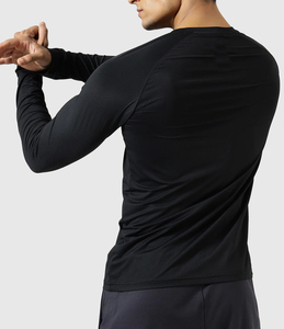 Wholesale Hot Selling <b>Compression</b> <b>Shirts</b> <b>Men</b> Full Sleeve Breathable Customizable Anti-Bacterial Eco-Friendly Polyester Spandex - Product Image 4
